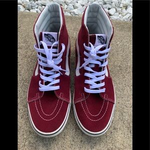 Men’s Burgundy Vans High Tops